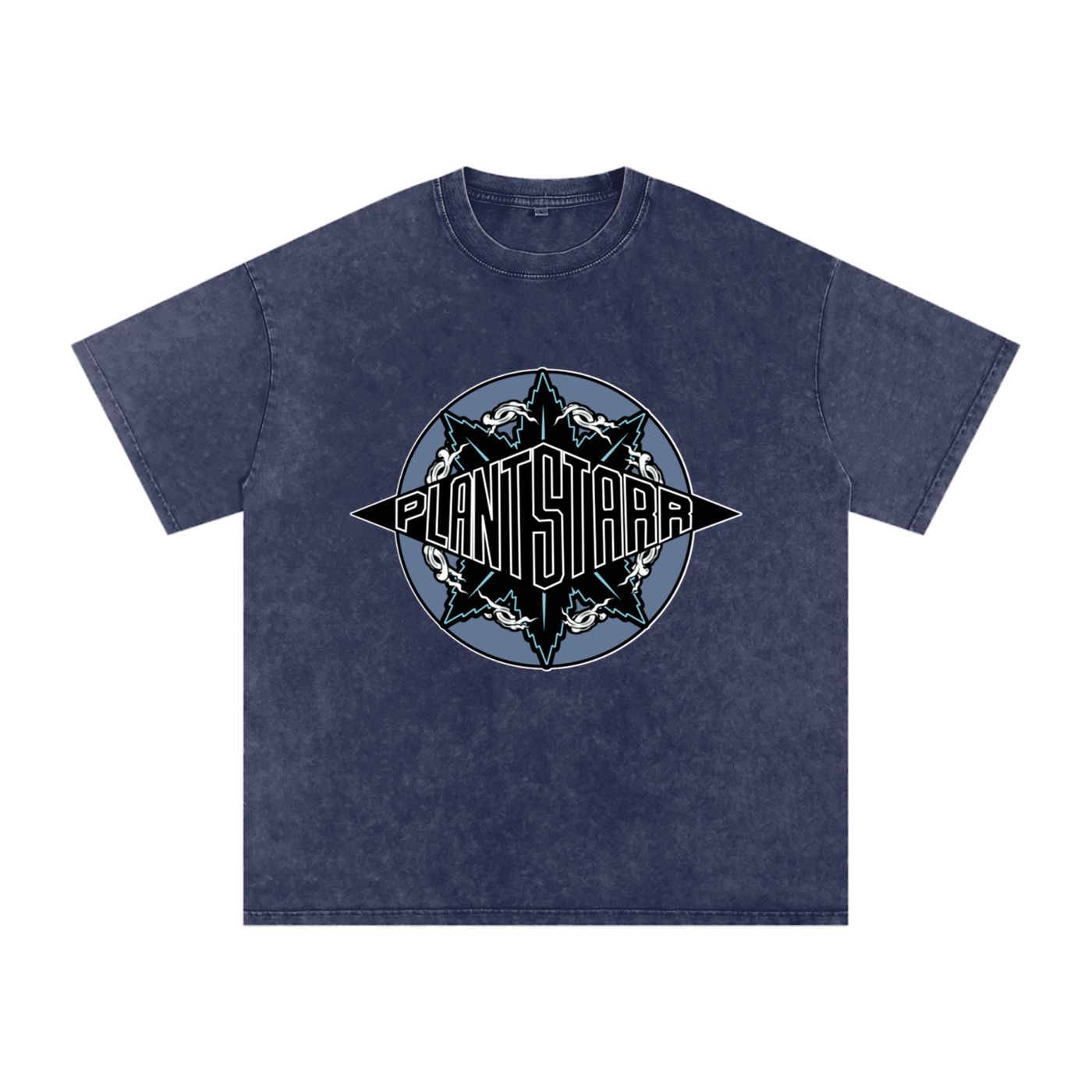 ILTP - PLANTSTARR (SKY BLUE LOGO) Heavyweight Vintage Washed Frayed T-Shirt
