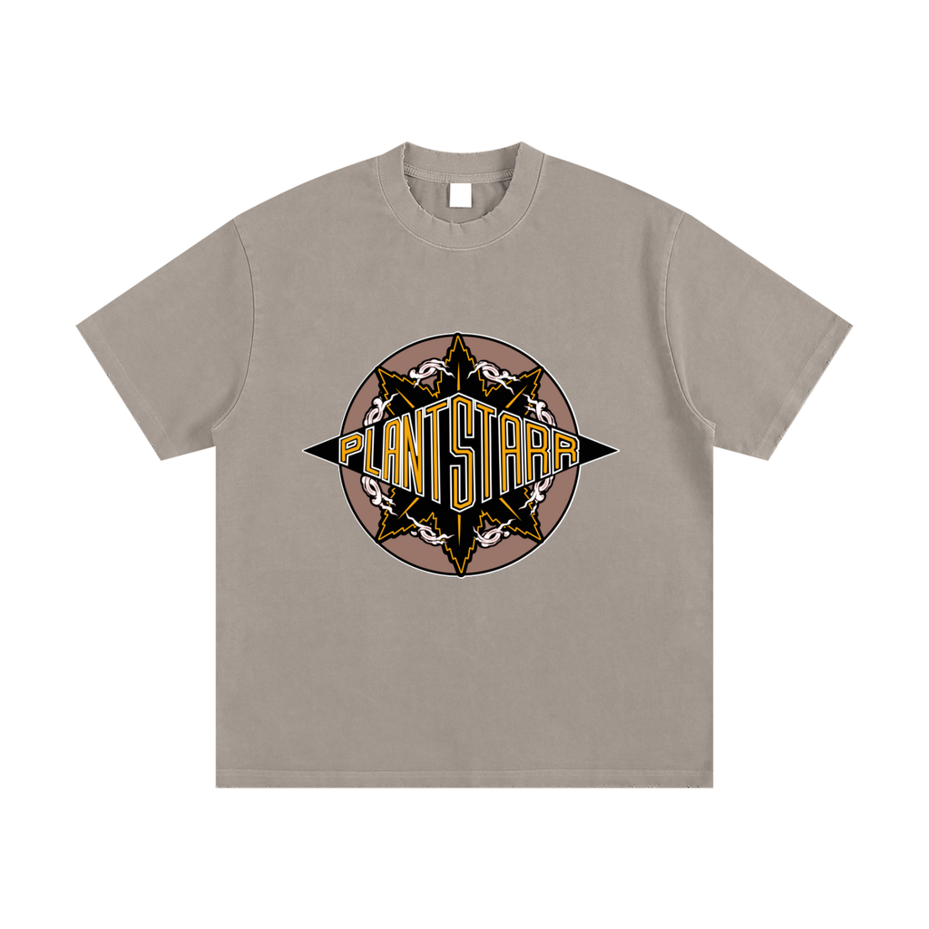 ILTP - PLANTSTARR (ORANGE LOGO) Heavyweight Vintage Washed Frayed T-Shirt
