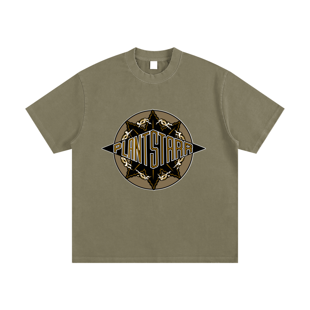 ILTP - PLANTSTARR (BROWN) Heavyweight Vintage Washed Frayed T-Shirt