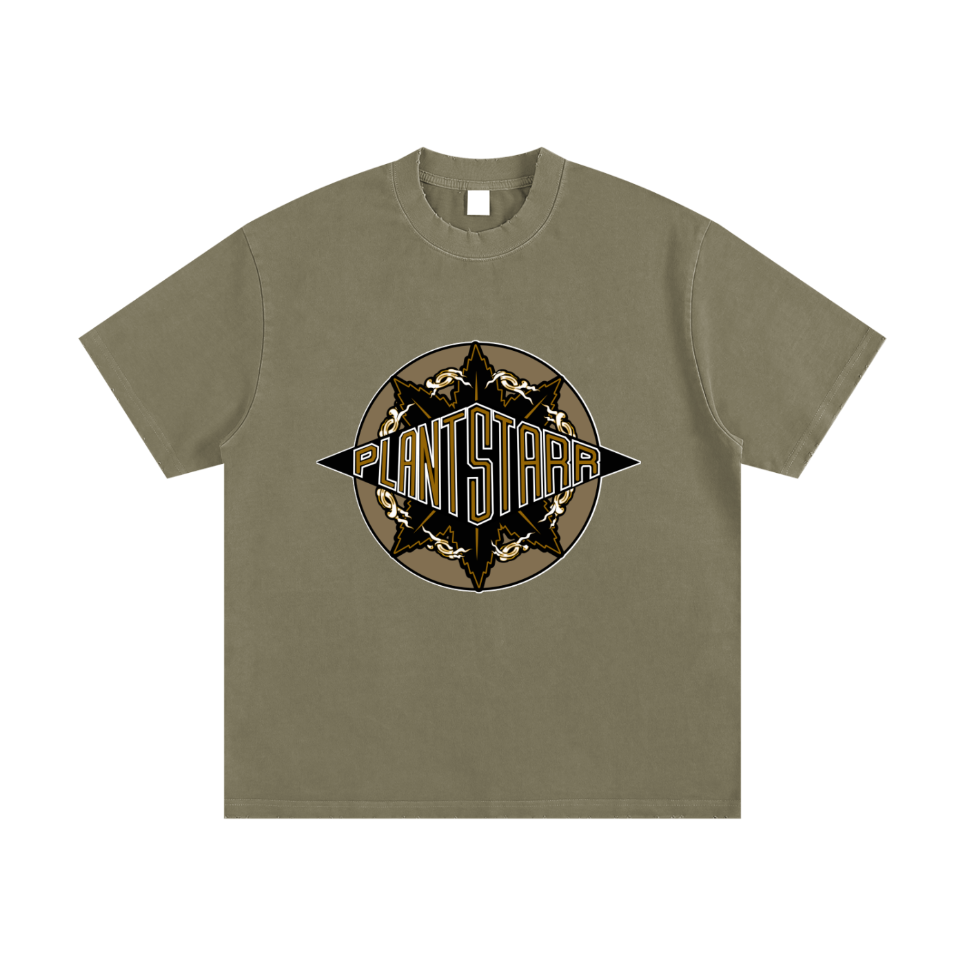 ILTP - PLANTSTARR (BROWN) Heavyweight Vintage Washed Frayed T-Shirt