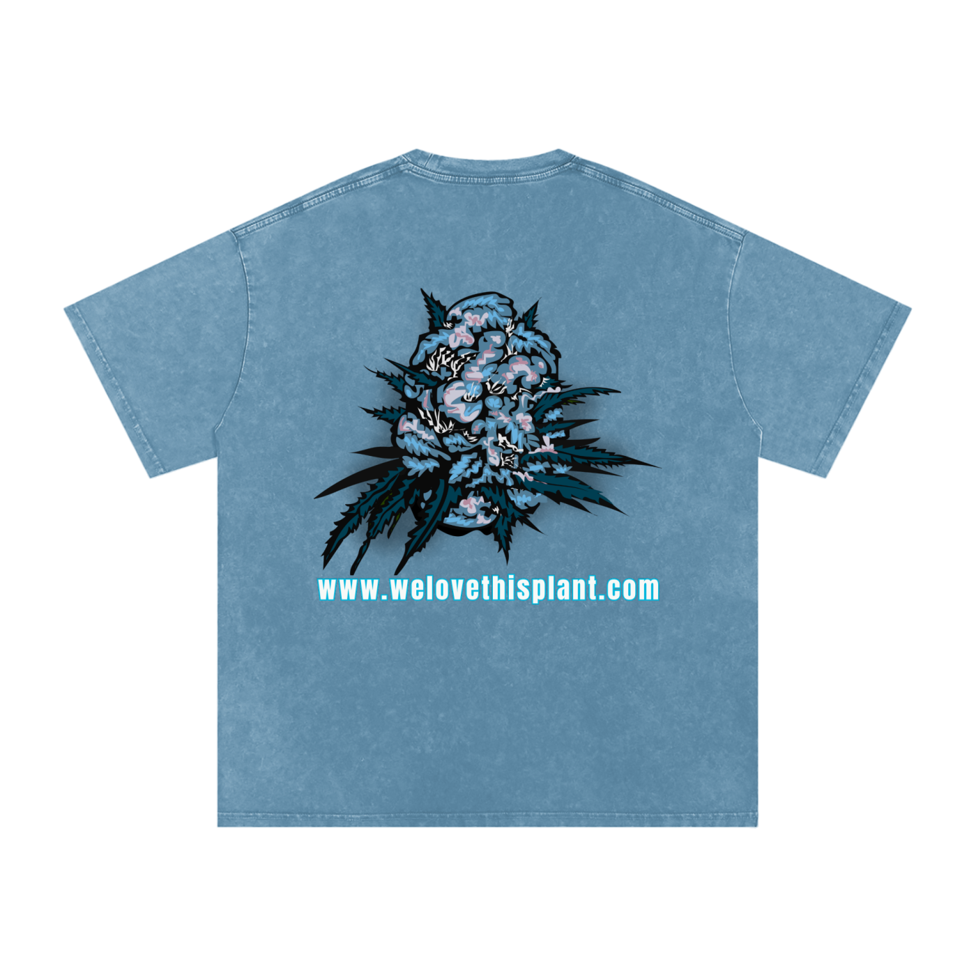 ILTP - PLANTSTARR (SKY BLUE LOGO) Heavyweight Vintage Washed Frayed T-Shirt