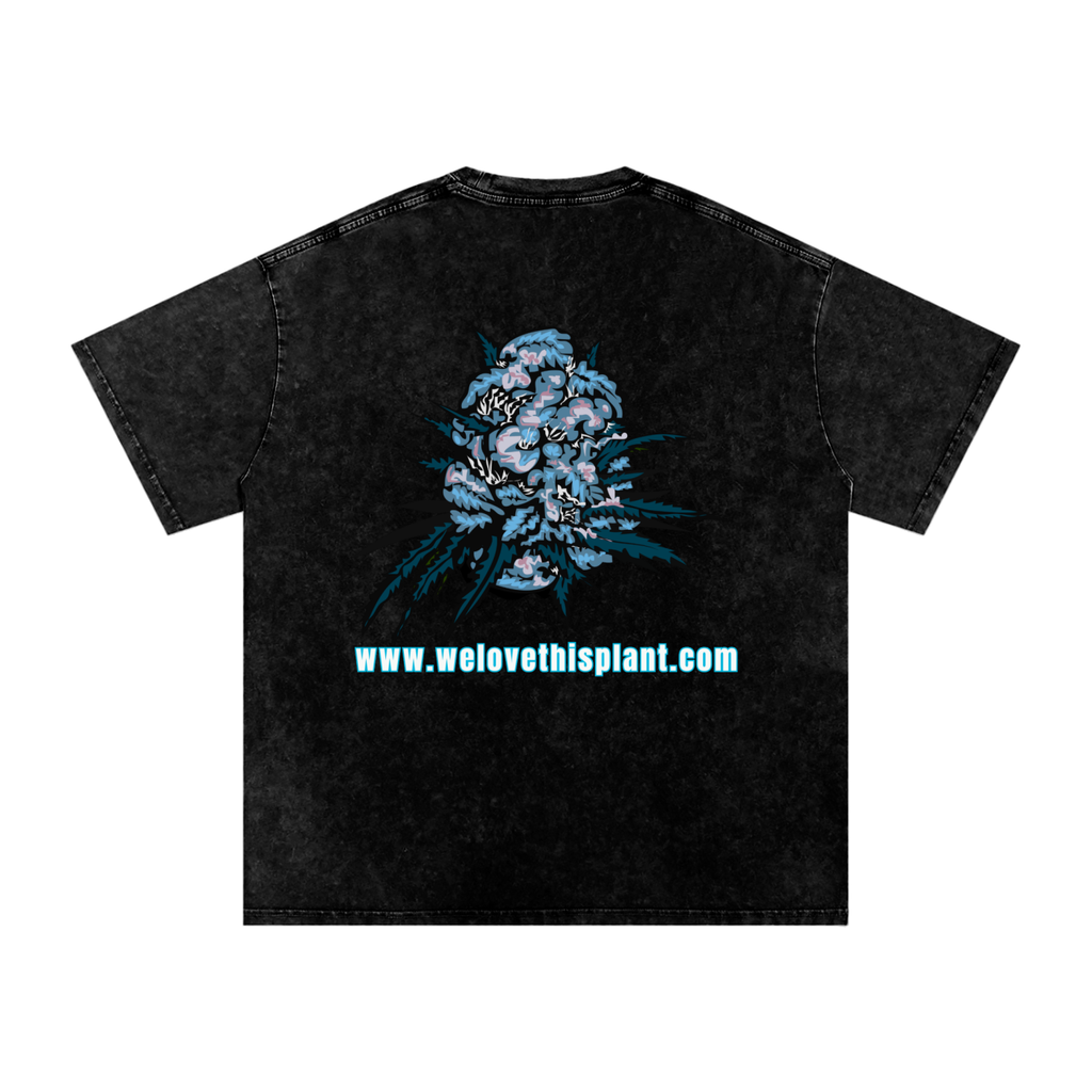 ILTP - PLANTSTARR (SKY BLUE LOGO) Heavyweight Vintage Washed Frayed T-Shirt