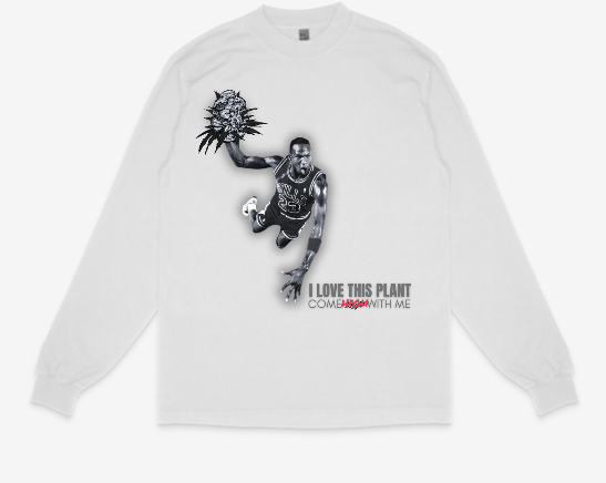 ILTP - Come HIGH With Me NOIR (WHITE LONG SLEEVE SHIRT)
