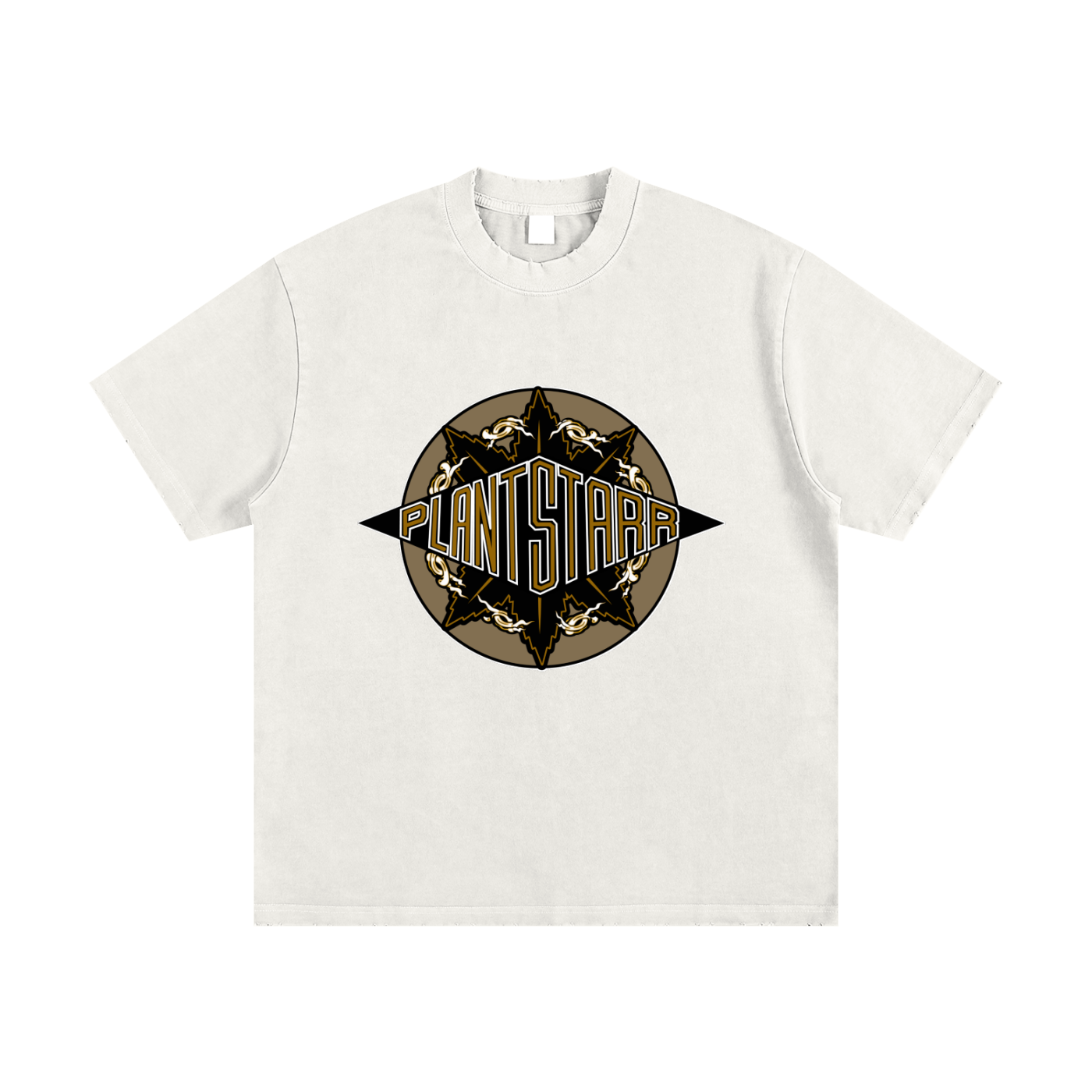 ILTP - PLANTSTARR (BROWN) Heavyweight Vintage Washed Frayed T-Shirt