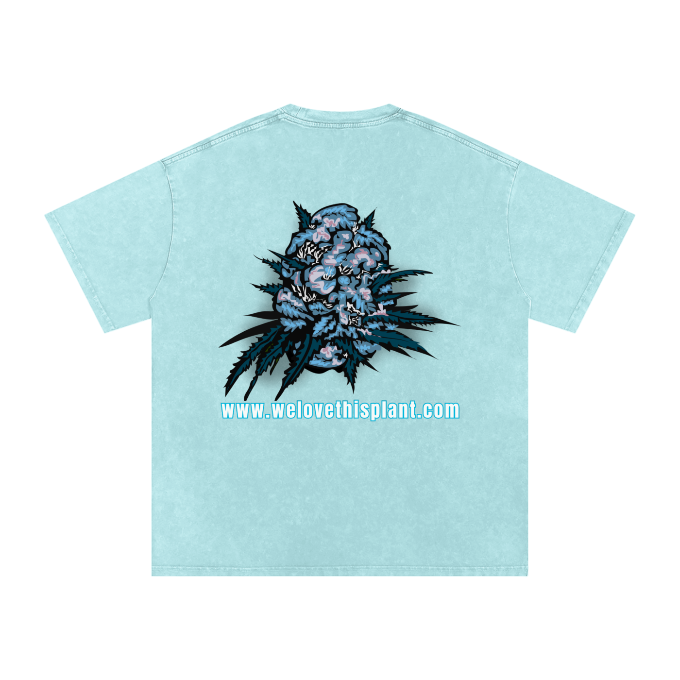 ILTP - PLANTSTARR (SKY BLUE LOGO) Heavyweight Vintage Washed Frayed T-Shirt