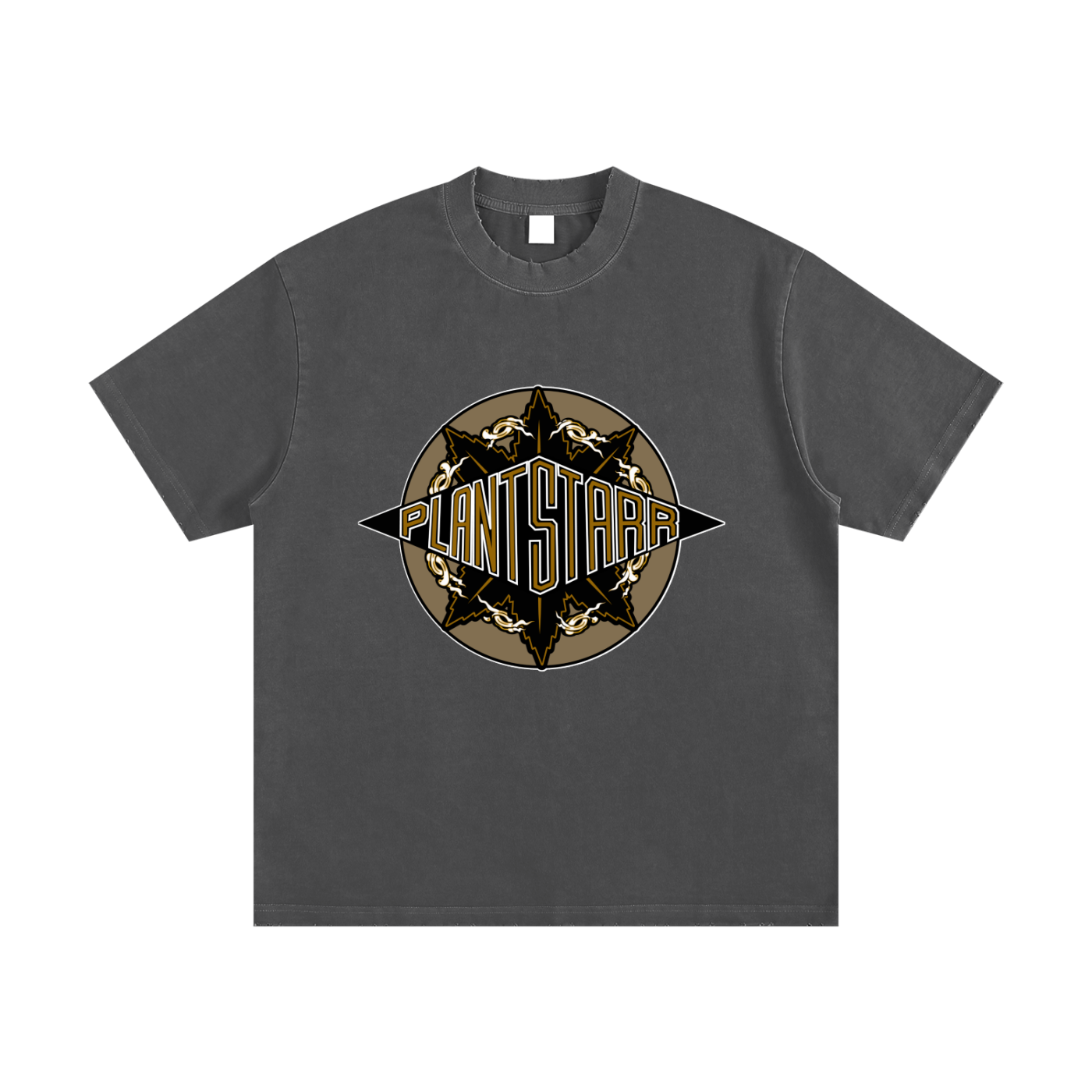 ILTP - PLANTSTARR (BROWN) Heavyweight Vintage Washed Frayed T-Shirt