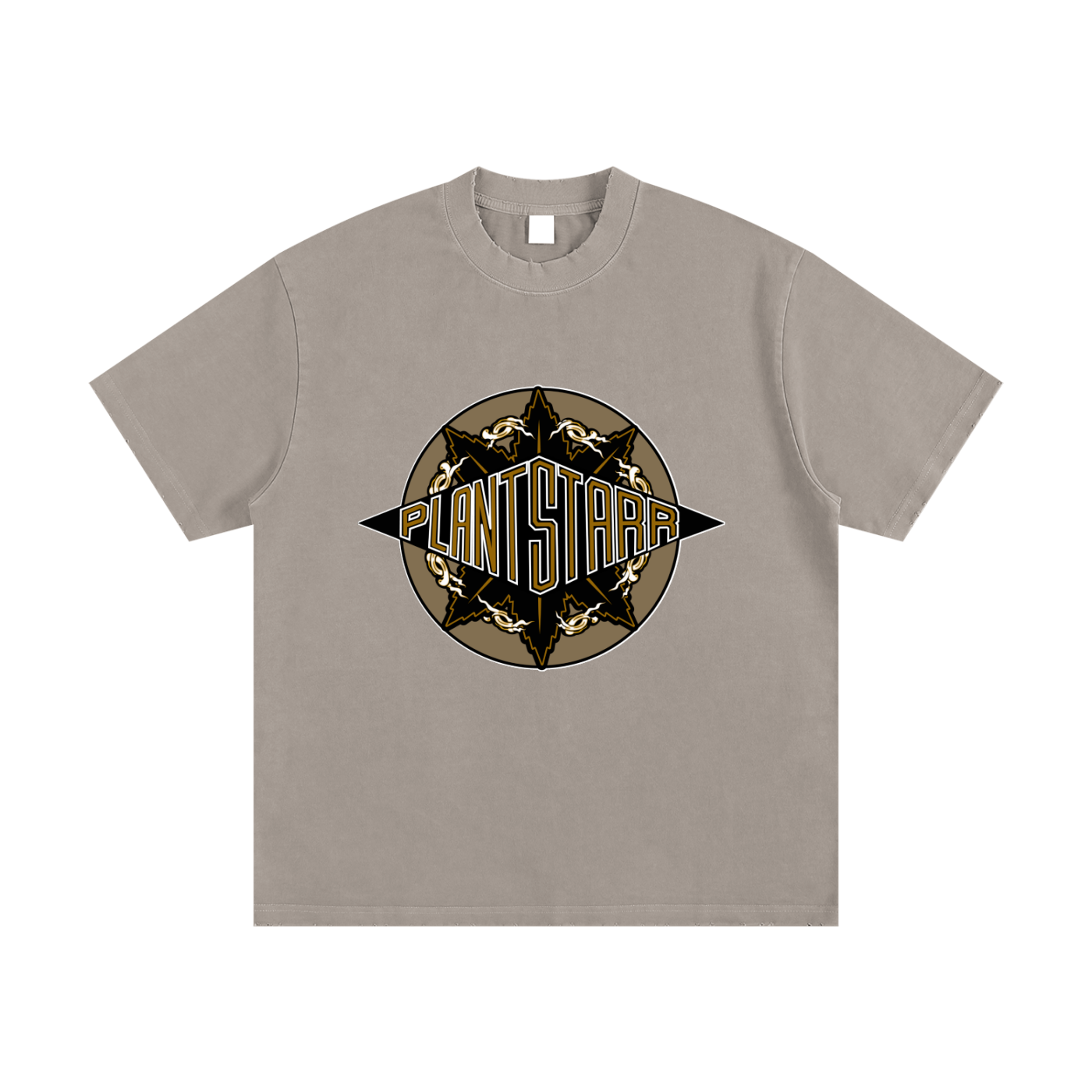 ILTP - PLANTSTARR (BROWN) Heavyweight Vintage Washed Frayed T-Shirt