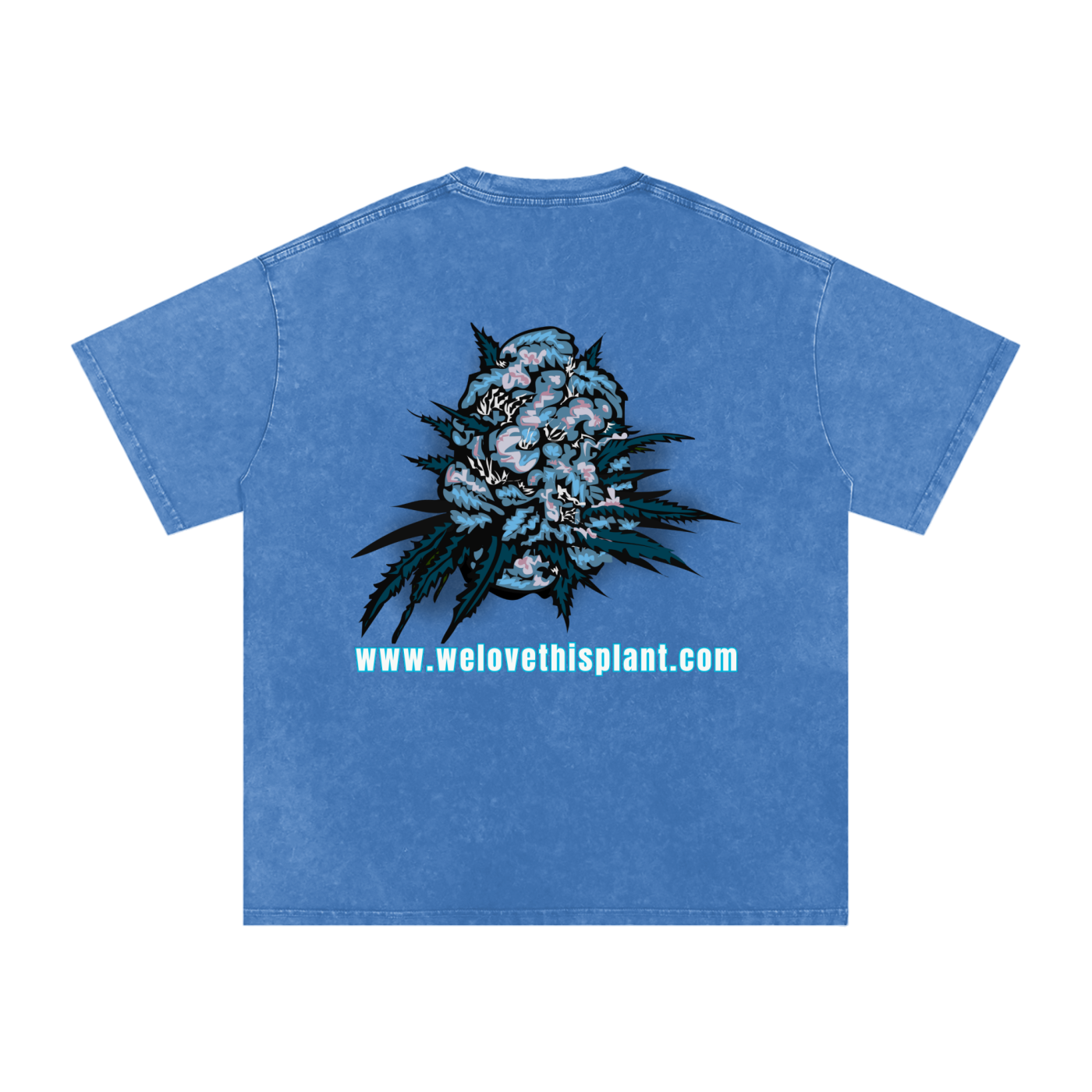 ILTP - PLANTSTARR (SKY BLUE LOGO) Heavyweight Vintage Washed Frayed T-Shirt