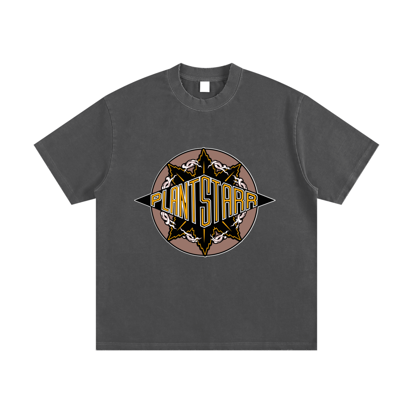 ILTP - PLANTSTARR (ORANGE LOGO) Heavyweight Vintage Washed Frayed T-Shirt